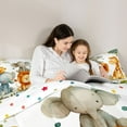 thumbnail image 5 of Castle Fairy Preppy Lion Elephant Giraffe Twin Comforter Sets,Botanical Leaves Bedding Set, 5 of 8