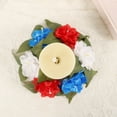 thumbnail image 4 of Sokhug Mini Wreath Red White & Blue Star Mixed Berries & Pip Berry Candle Rings, Patriotic Fourth of July Berries Candle Rings Small Wreaths, No Pillar Candle, 4 of 6