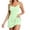 3-Light Green, variant on Women's Plus Size Romper with Shorts - Golf Athletic U Neck Sleeveless Summer Activewear Workout Tennis Dress Built in Bra, S-5XL
