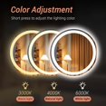 thumbnail image 3 of BBTEQEKN Miroir Rond à LED de 24 Pouces avec Lumière, Miroir Mural Anti-Buée, Luminosité Réglable, Bouton Tactile Intelligent, Incassable, pour Entrée Salle de Bain, Décoration Murale, 3 of 8