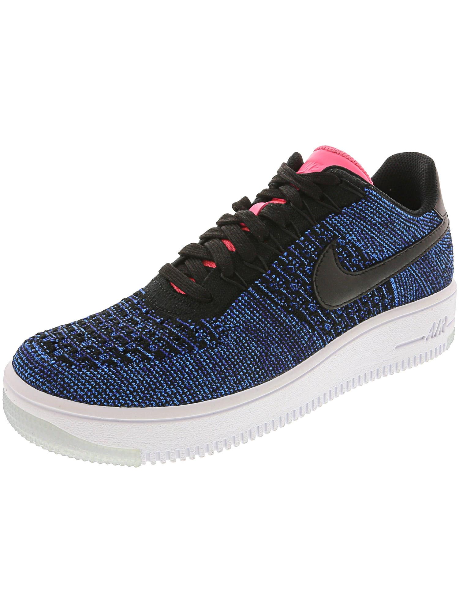 Nike Air Force 1 Flyknit Low Women's Shoes Black/Royal-Black/Digital Pink  820256-003 (8 B(M) US)