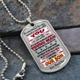 thumbnail image 2 of Personalized Dog Tag Pendant, To Son, Engravable Back - Graphic Military Dog Tag Necklace (Optional Personalized Engraving), 2 of 5