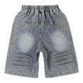 thumbnail image 4 of Jorts for Boys 4-5 Years Jorts for Boys Baggy Jorts Boys Denim Shorts Kids Baggy Jorts Boys Summer Shorts With Pockets #Light Blue, 4 of 6