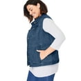 thumbnail image 3 of Woman Within Plus Size Stretch Denim Vest Jean Vest, 3 of 6