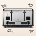 thumbnail image 4 of Peach Street Slice Toaster Compact Bread Toaster with Digital Countdown, Wide Slots, Auto-Pop Stainless Steel, 6 Browning Levels, Removable Crumb Tray, with Defrost, Bagel, and Cancel Function (Black,, 4 of 8