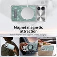 thumbnail image 6 of Case For Apple iPhone 16 Plus 6.7-inch, Compatible with MagSafe Water Ripple Electroplated Frame ShockProof Protective Car Mounted Magnetic Case,Green,For iPhone 16 Plus, 6 of 6