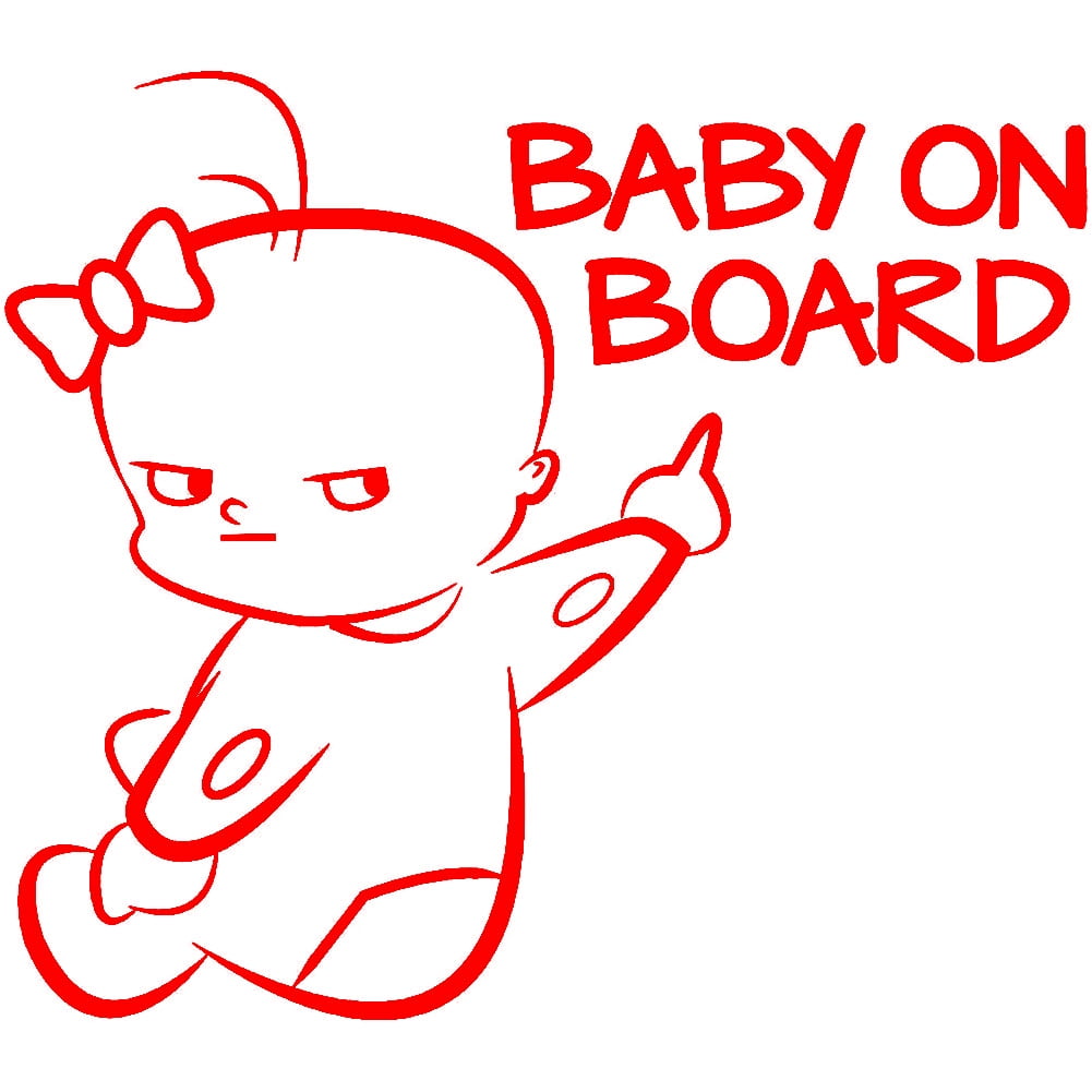 Vinyl Sticker! "Baby On Board" Baby Boy Baby on Board Safety Sign Cute Decal