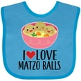 thumbnail image 3 of Inktastic I Love Matzo Balls Boys or Girls Baby Bib, 3 of 4