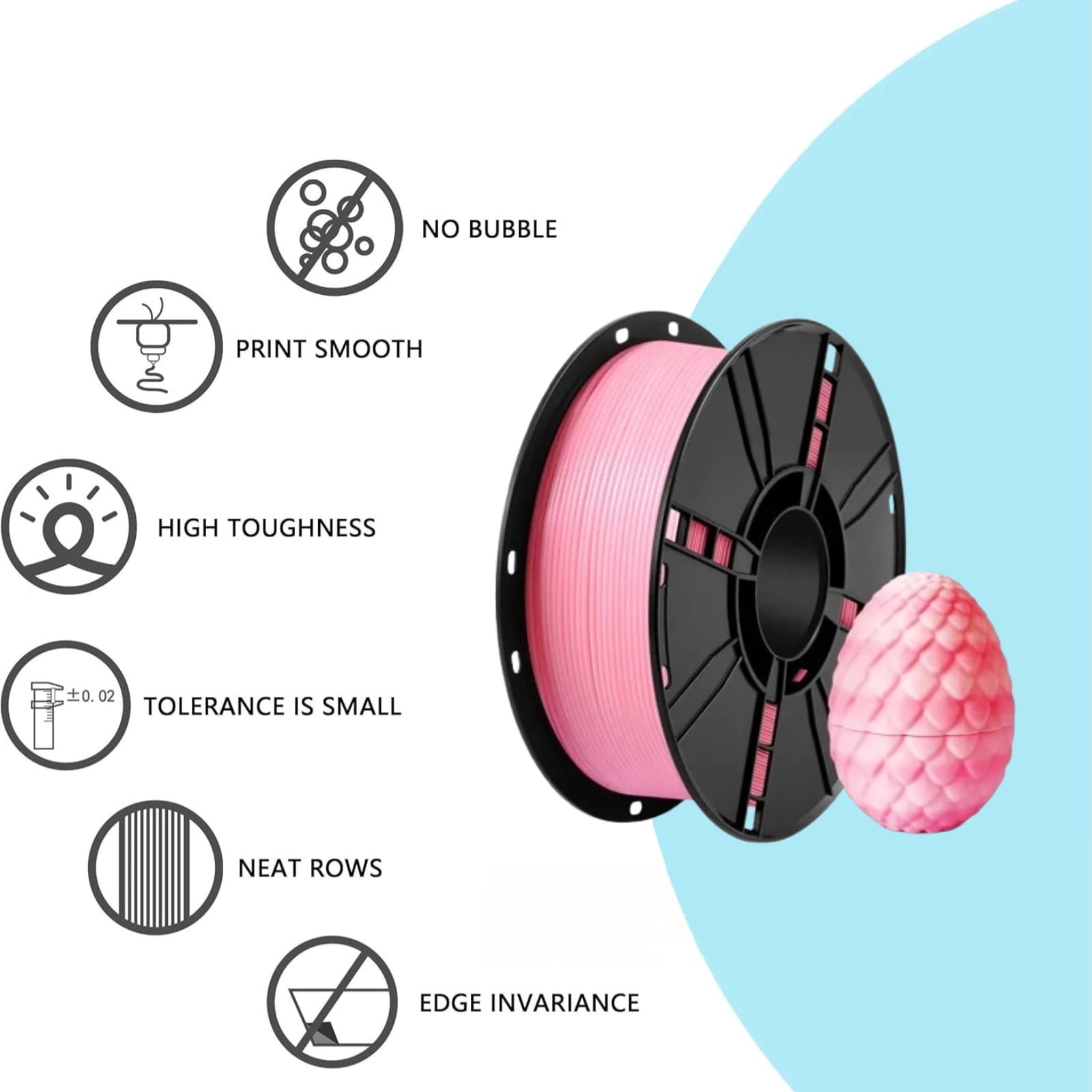 Crystal PLA 3D Printer Filament 1.75mm, Dimensional Accuracy +/- 0.02 mm, 1KG Spool (2.2lbs) Fits Most FDM 3D Printers