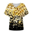 thumbnail image 4 of gbyLJF Womens Off The Shoulder Tops Womens Tops Summer Business Tops For Womenplain Shirts For Women Yellow M, 4 of 4