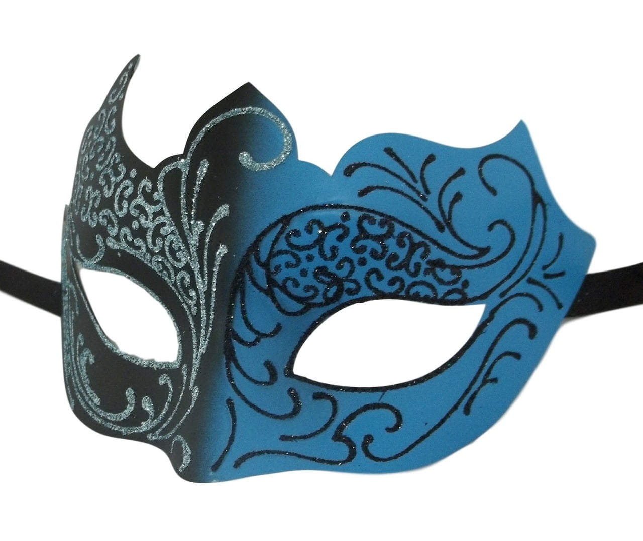 blue mardi gras mask