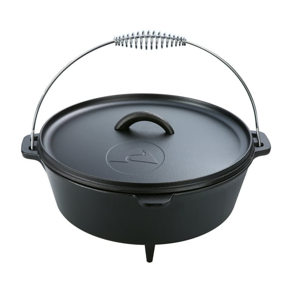 Ozark Trail 5qt Pre-Seasoned Nonstick Cast Iron Dutch Oven with Spiral Bail Handle