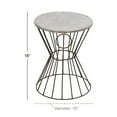 thumbnail image 4 of DecMode 18" x 15" Gray Metal Farmhouse Accent Table, 4 of 11