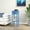 Light Blue, variant on 2-Tier Side Table with Drawer and Shelf, Light Blue End Table for Living Room and Hallway
