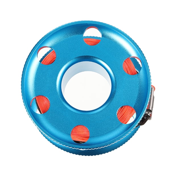 Sonducket Carrete de buceo, carrete de dedo, fibra de poliéster de aluminio, naranja, línea ligera de buceo, naufragio submarino, esnórquel Deportes acuáticos Azul