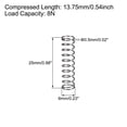 thumbnail image 3 of Unique Bargains Compression Spring,6mm OD,0.5mm Wire Size,13.75mm Compressed Length,25mm Free Length,8N Load Capacity,20pcs, 3 of 4