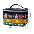 thumbnail image 6 of HELLHERO 8.86 x 6.5 x 5.9 Inches Christmas Theme Travel Makeup Bags Portable Traveling Makeup Bags Practical, 6 of 6