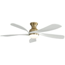 Ceiling Fan 52-Inch Flush Mount Smart Ceiling Fan with LED Light, Remote and App Control