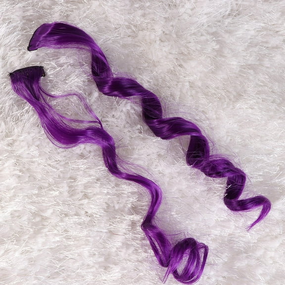 SEWACC Clip In Coloured Hair Extensions 12Pcs Purple For Women And Children