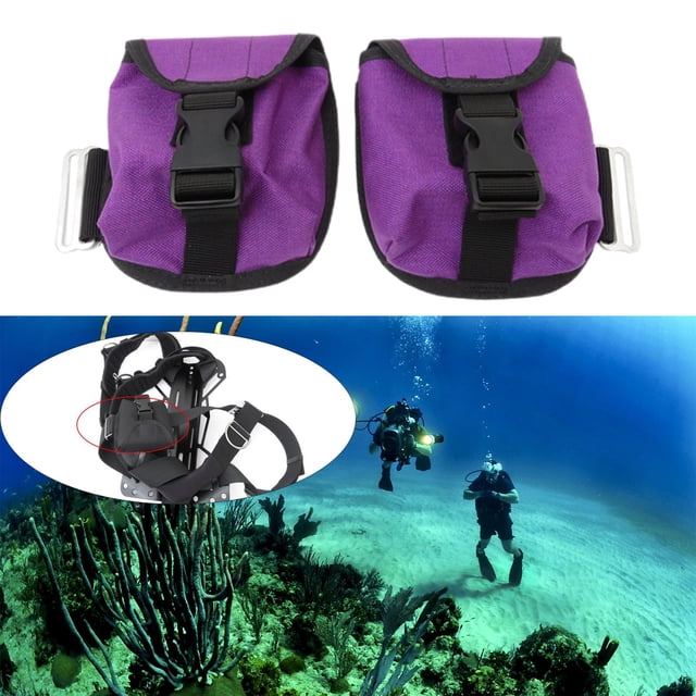 Bolsa de Lastre para Buceo Perfecl Violeta 2 kg con Hebilla de Liberación Rápida