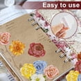 thumbnail image 4 of Duety 80Pcs Large Flower Stickers Waterproof Floral Sticker Set Colorful Glitter Roses Daisies Peonies Stickers 8 Styles Multi-Purpose Flower Stickers for Cup Computer Mobile Phone Locker Wall Decor, 4 of 8