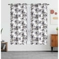 thumbnail image 5 of Margaret Josephs Blackout Curtains Printed Design 63 84 Inch Length 2 Panels Set Thermal Insulated Curtains for... Yellow - 38" x 63", 5 of 5