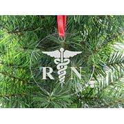 Nurse Clear Acrylic Christmas Ornament - Great Gift for a CNA, RN, LPN Nurse, Nursing Student or Nursing Graduate