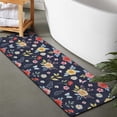 thumbnail image 2 of Pioneer Flower Floral Print Pattern Bathroom Rugs Mat, Non Slip Microfiber Bathroom Rug with Rubber Backing, Soft Mats for Bathroom Floor Tub Shower, 17"x47", 2 of 5