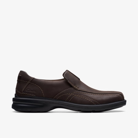 Clarks Mens Gessler Step Dark Brown Leather Loafers