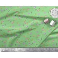 thumbnail image 2 of Soimoi Green Cotton Poplin Fabric Leaf Floral Print Fabric by Yard 56 Inch Wide, 2 of 3