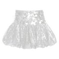 thumbnail image 3 of Raenseen Jupe Mini à Paillettes Y2K pour Femmes, Scintillante et Brillante, Taille Haute, Concert, Festival, Rave, Argent, TG, 3 of 4
