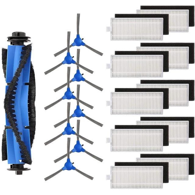 PIX-LINK Piezas de repuesto adecuadas para eufy RoboVac 11S RoboVac 30 RoboVac 30C RoboVac 15C RoboVac 12 RoboVac 35C RoboVac 15T, paquete de 19 (10 filtros + 8 cepillos laterales + 1 cepillo rodante) PIX-LINK Electrodomésticos y accesorios limpios