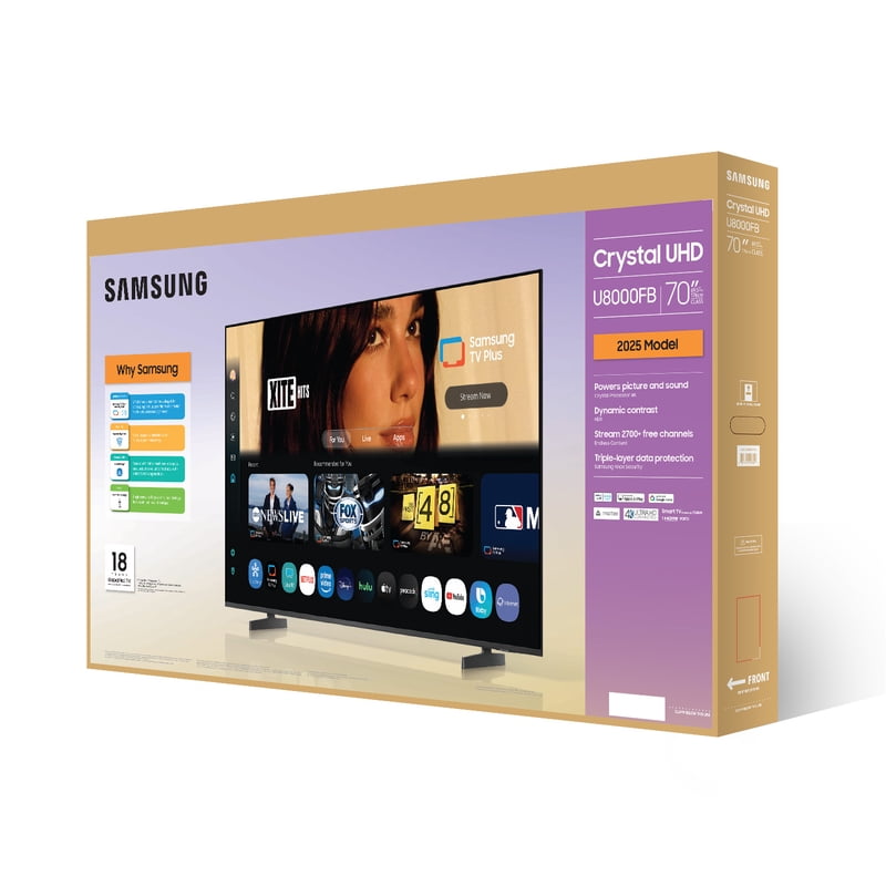 Samsung 70" Class Crystal UHD U8000FB 4K Smart TV - UN70U8000FBXZA gallery view