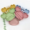 thumbnail image 2 of Baby Silicone Plate With Suction Cup, Suitable For Baby, Baby Spoon And Fork Set Suitable For Children, Baby Tableware, Children's Plate - Crab, 2 of 4