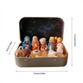 thumbnail image 2 of Portable Christmas Nativity Set in Box, Mini Holy Family Jesus Figurines, Pocket Nativity Scene for Home Desk Shelf Office Religious Decor, 2 of 6
