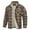 AB140 Khaki, variant on Tisuna Mens Jacket Plaid Print Long Sleeve Lapel Neck Coat Fashion Loose Autumn Winter Men Button Up Outerwear Black Size L