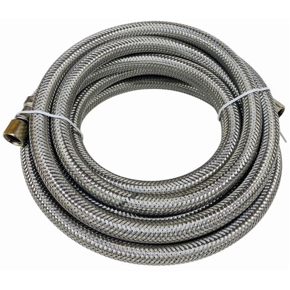 Supco ¼" COMP X ¼ COMP" 120" Stainless Steel Hose for Dishwashers, 1410RFSS