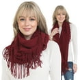 thumbnail image 2 of Basico Women Winter Warm Knit Infinity Fringe Scarf Tassels Soft Shawl, 2 of 7