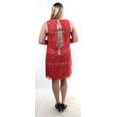 thumbnail image 4 of Kensie Womens Layered Tiered Dress, Red, Large, 4 of 4