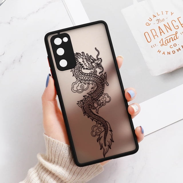 Funda de dragón negro para Samsung A52s, carcasa dura para Samsung Galaxy A32, A52, A12, A72, A21S, S20 FE, S21 Ultra Plus, A 52, 12 Fivean unisex