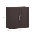 thumbnail image 2 of SoBuy Home Kitchen Bathroom Wall Cabinet Wall Storage Cabinet Unit FRG231-BR, 2 of 7