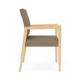 thumbnail image 2 of Pemberly Row Waiting Reception Guest Chair Wood Frame in Brown, 2 of 5