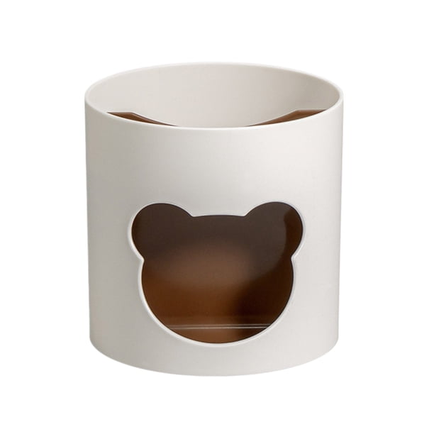 Xihbxyly Portalápices con Forma de Oso, Diseño de Animalito, 3 Compartimentos, Organizador de Bolígrafos y Útiles, Elegante Accesorio de Oficina, Ideal para Escritorio, 10 X 10 Cm, Material Ps Durade
