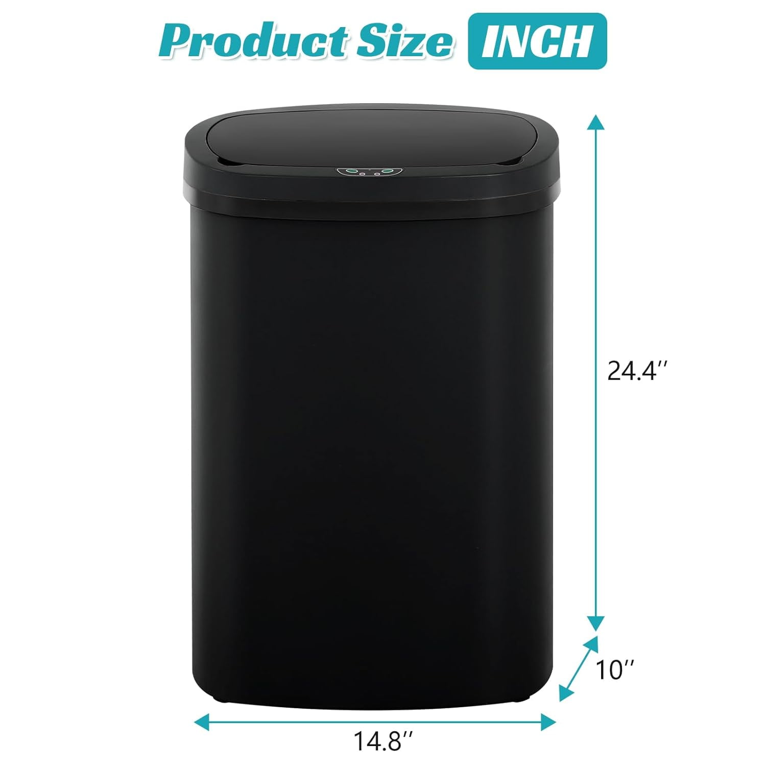 Dkelincs 13 Gallon Automatic Trash Can with Motion Sensor 49L Touchless Kitchen Garbage Can with Removable Lid, Waterproof for Home Bathroom