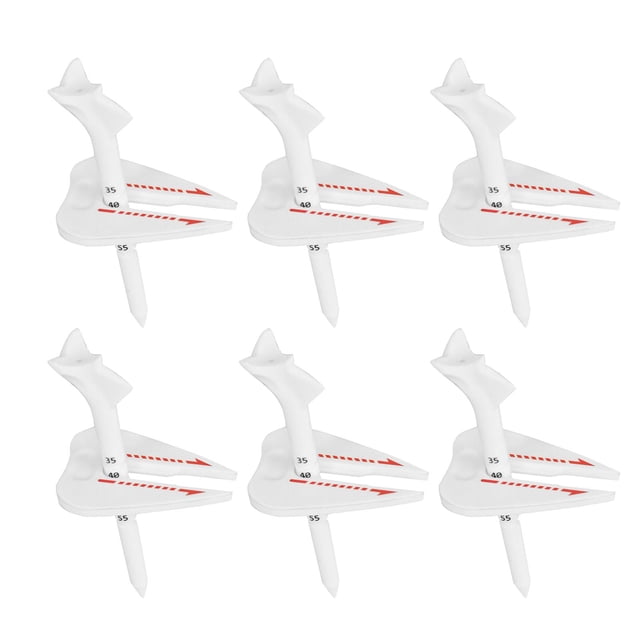 Quzzie 6 Pieces Golf Tee Adjustable Precision Unbreakable Ball Peg Holder Professional Equipment Sturdy PP Material Suitable for Practice Competition Outdoor Use 6pcs