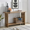 thumbnail image 2 of Alaterre Furniture Bethel Acacia Wood Console Table, 52 in. W Entryway Table with Dual Shelf Storage, Rustic Natural Aged Brown, 2 of 9