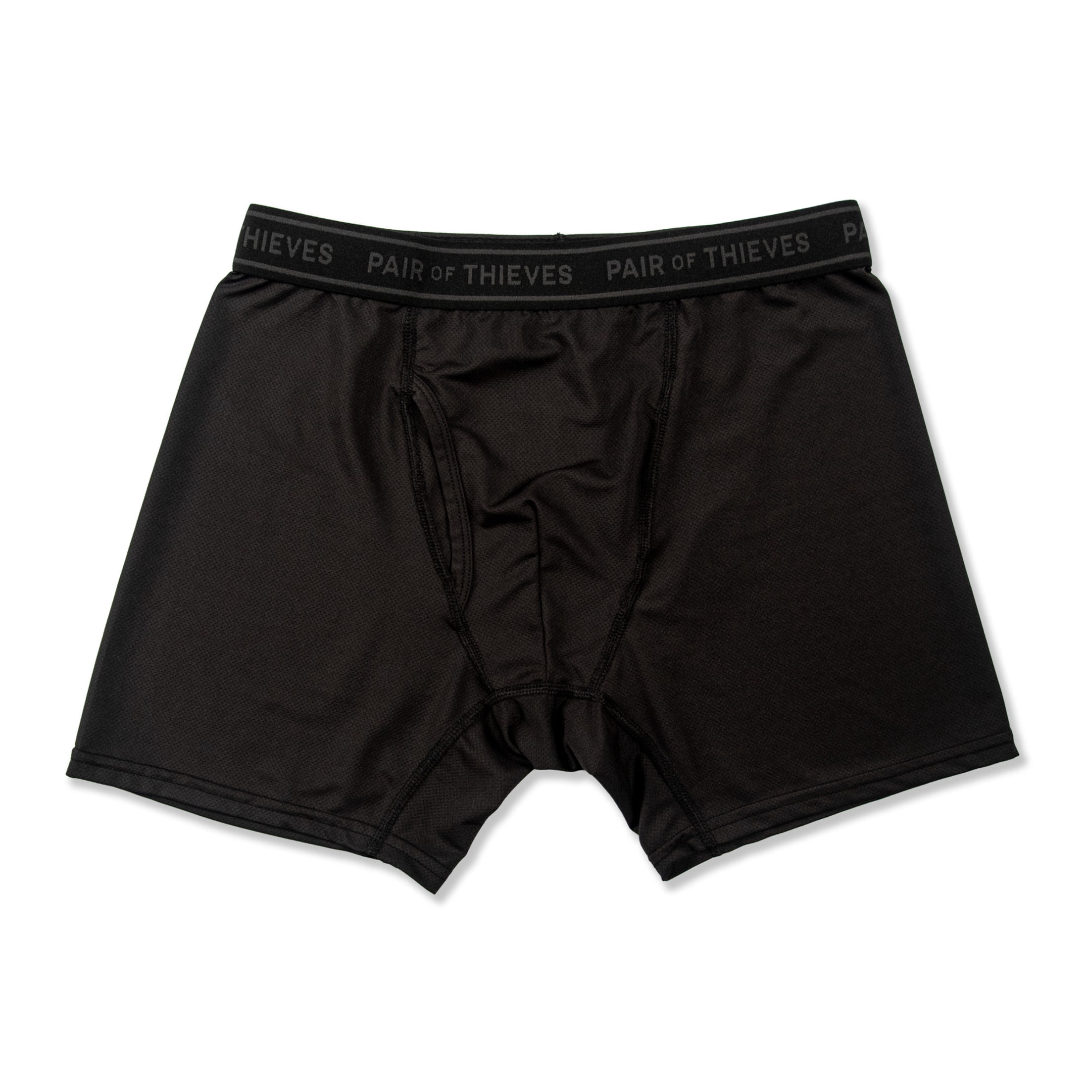 4-Way Performance Stretch Boxer Brief Dark Brown Black Print 3pk L
