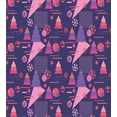 thumbnail image 3 of Ambesonne Geometric Duvet Cover Sets, Christmas Themed Shapes, 2-Twin, Dark Indigo Coral Pink, 3 of 4