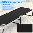 thumbnail image 4 of Gymax Folding Camping Bed Outdoor Portable Military Cot Sleeping Hiking Travel Black, 4 of 7