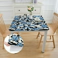 thumbnail image 2 of HAOXIT  Square Tablecloth, Handblock Print Floral Table Cloth for Kitchen Dining Linen I Parties, Weddings, Outdoors, Spring Summer white, 2 of 7
